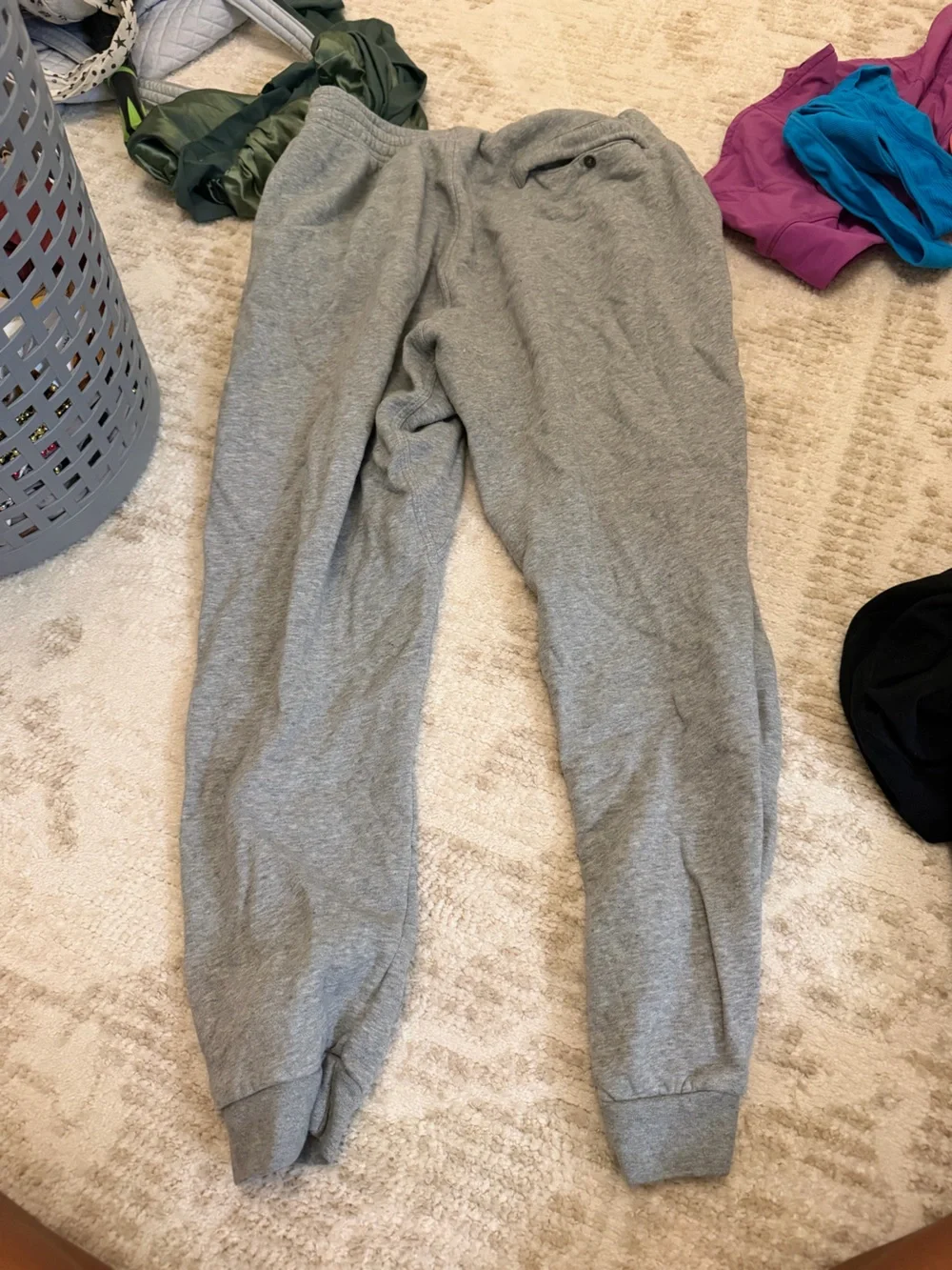 Nike Kids Gray Sweatpants with White Swoosh